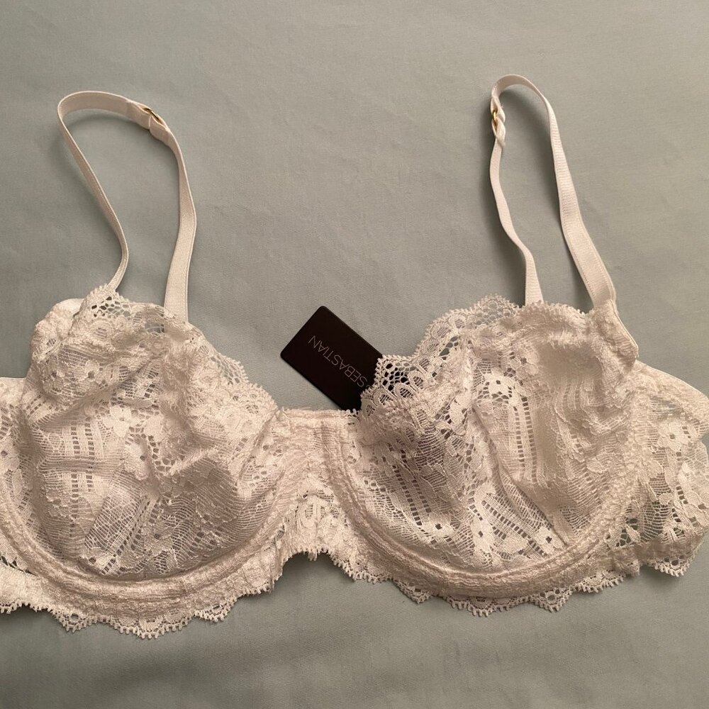 Gorgeous COLETTE & SEBASTIAN UW Lace Bra. Very Sexy. White. Size 36C. NWT